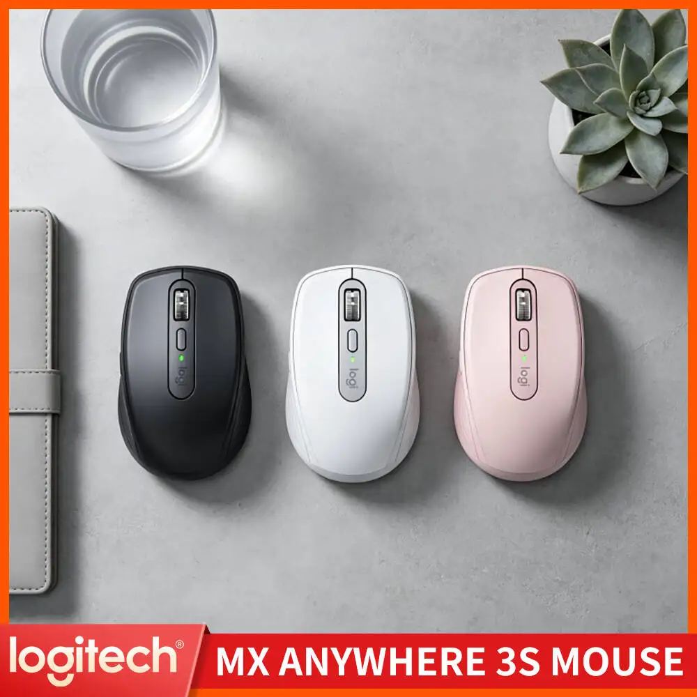 Durable MX Anywhere 3S - 8K DPI Darkfield, 70-Day Battery, Silent Click, Ideal for cafe Office & Shift Schedule