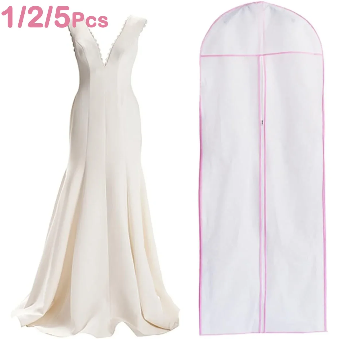 1/2/5Pcs 180cm Wedding Dress Dust Cover Hanging Bridal Garment Dress Clothes Suit Coat Home Storage Bag For Clothes - AliExpress 15 1/2/5Pcs 180cm Wedding Dress Dust Cover Hanging Bridal Garment Dress Clothes Suit Coat Home Storage Bag For Clothes - AliExpress 15