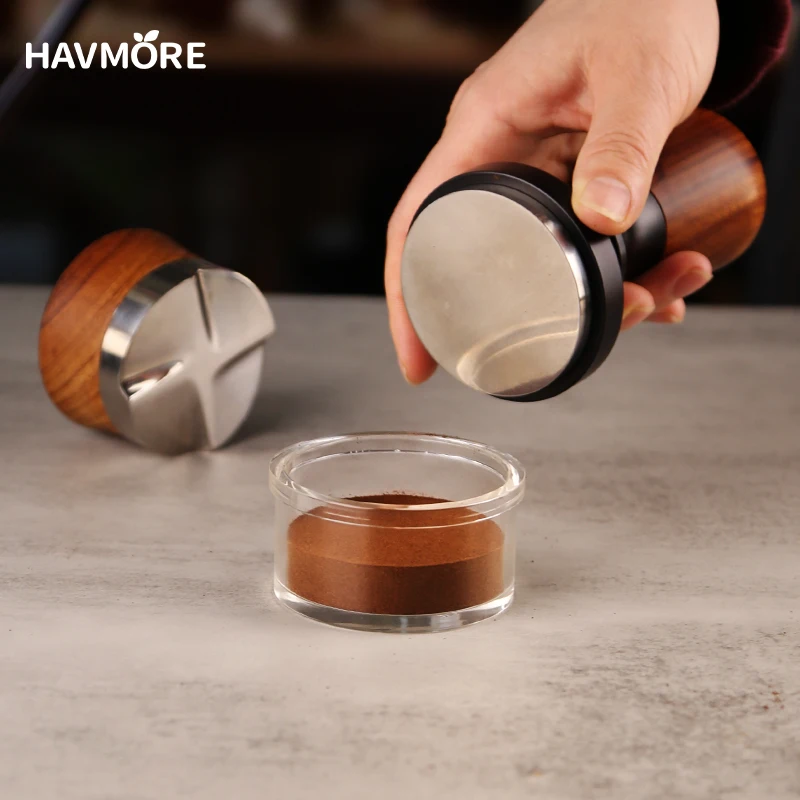 58.5mm Clear Powder Bowl Transparent Tamping Distribution Observation Basket Gravity Distributor Cup Coffee Brewing Accessories