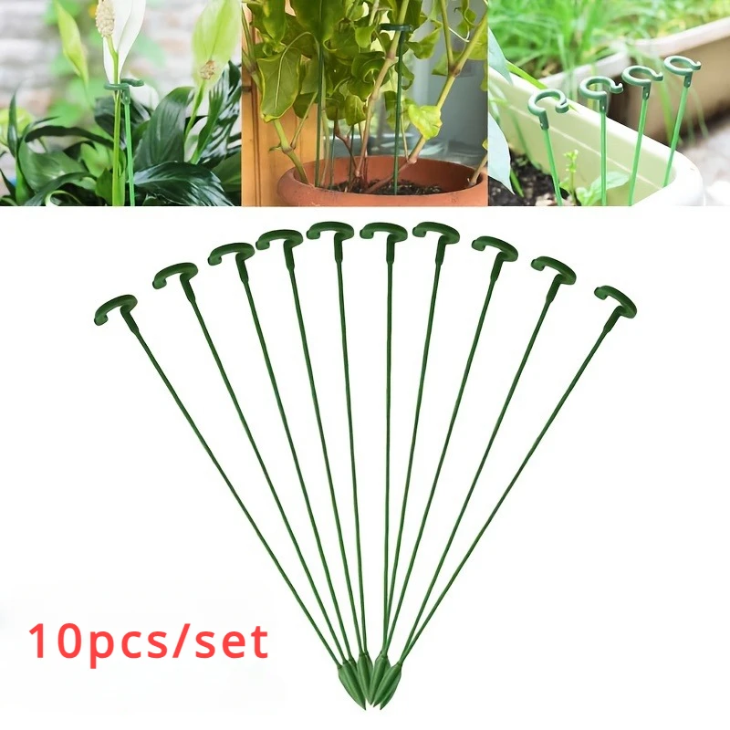 Supports de plantes en pot durables, supports d'escalade floraux, décoration de jardin à la maison, outils de jardinage, 10 pièces