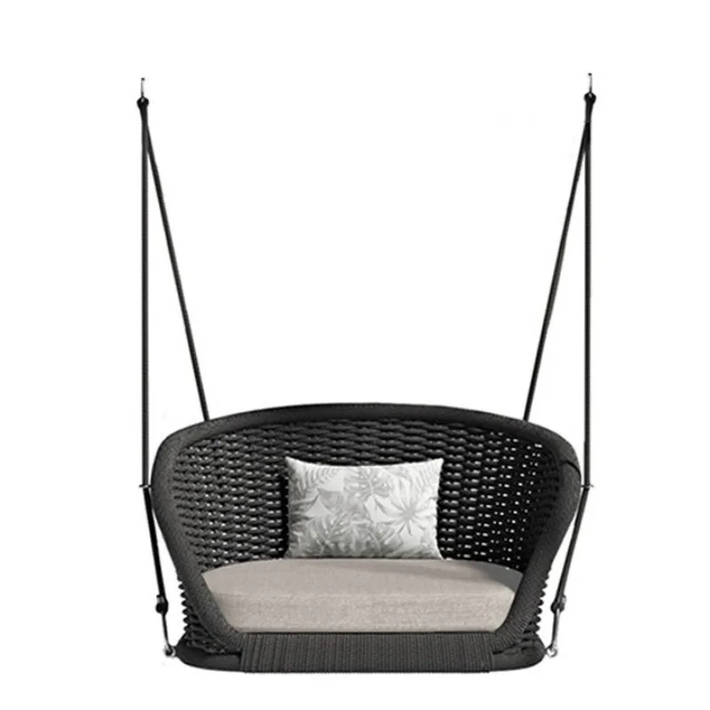 

Outdoor rattan hanging basket sofa waterproof open-air outdoor garden terrace rattan double hanging basket
