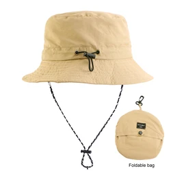 New Unisex Outdoor Fisherman Hat Waterproof Fishing Climbing Tourism And Hiking Foldable Bob Bucket Sunhats Mens Panama Bucket