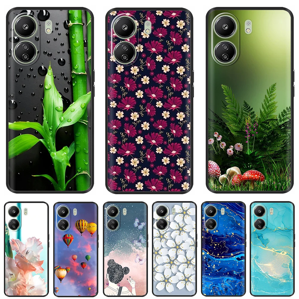 For Xiaomi Redmi 13C Case For Poco C65 Fashion Soft Silicon Bumper Back Cover For Redmi 13C 4G Redmi13c Funda PocoC65 Capa 6.74