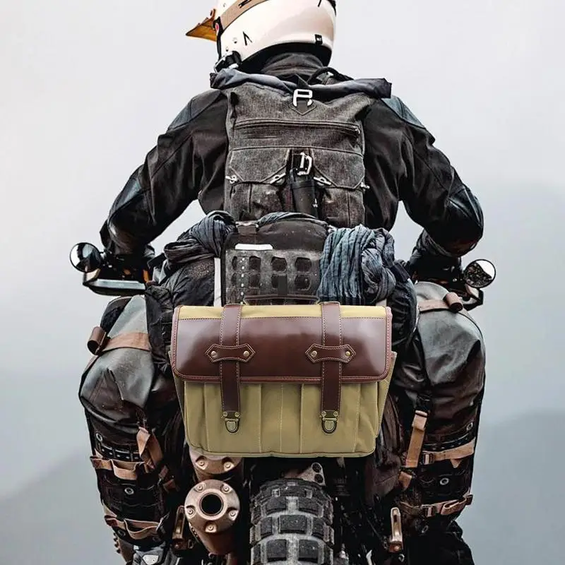 Motorcycle Side Bag Motor Saddle Pannier Bag Motorcycle Storage Bags Motor Saddle Pannier Bag Vintage Adjustable Motorcycle