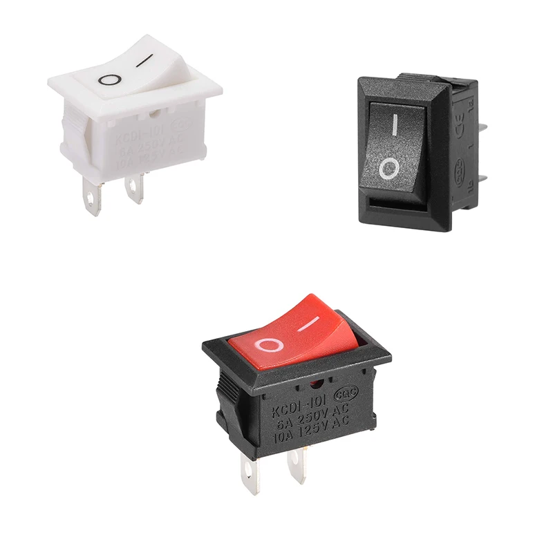 مفتاح هزاز بزر ضغط ، 10 × 15 ، SPST ، 2 دبوس ، 3A ، V ، KCD11 ، Snap-in ، On ، Off ، أسود ، أحمر ، وأبيض ، 5 ks ، 10 ، 15 من من من من #1