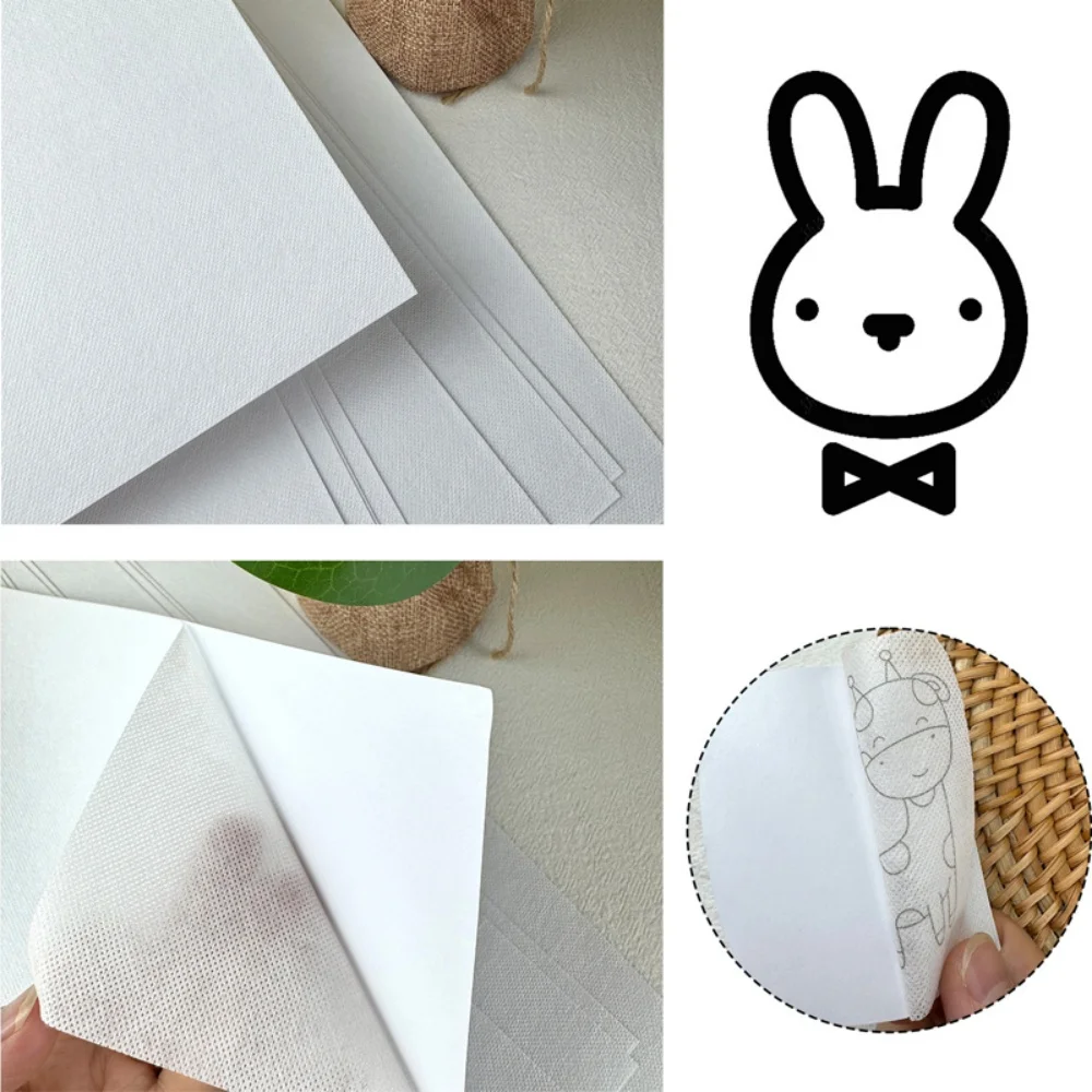 5PCS A4 DIY Water Soluble Embroidery Stabilizer Water Soluble Embroidery Stickers Sticky Printable Paper Wash Away Stabilizer