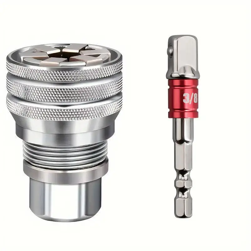 Clé à douille universelle multifonction, outil manuel réglable pour clé dynamométrique à cliquet de 3/8 pouces, adaptateur de perceuse électrique, outil de réparation et d'entretien universel, gadget pratique pour le bricolage, cadeau pour la fête des pères