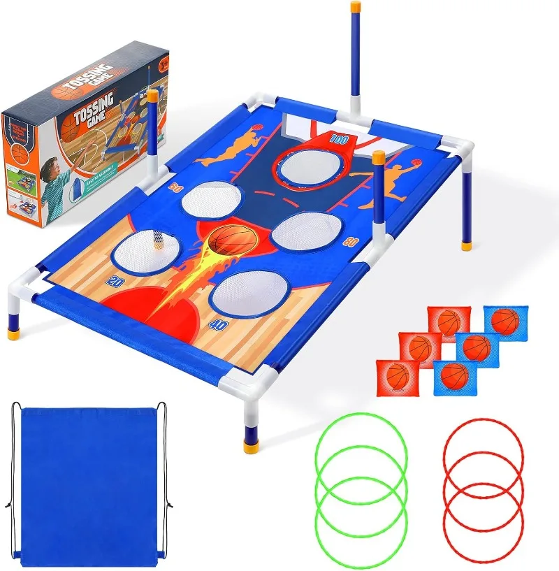 Carnival Outdoor Games Combo Set for Kids Bean Bags Ring Toss Game Outdoor Toss Game Family Party Party for Kids Birthday Gift