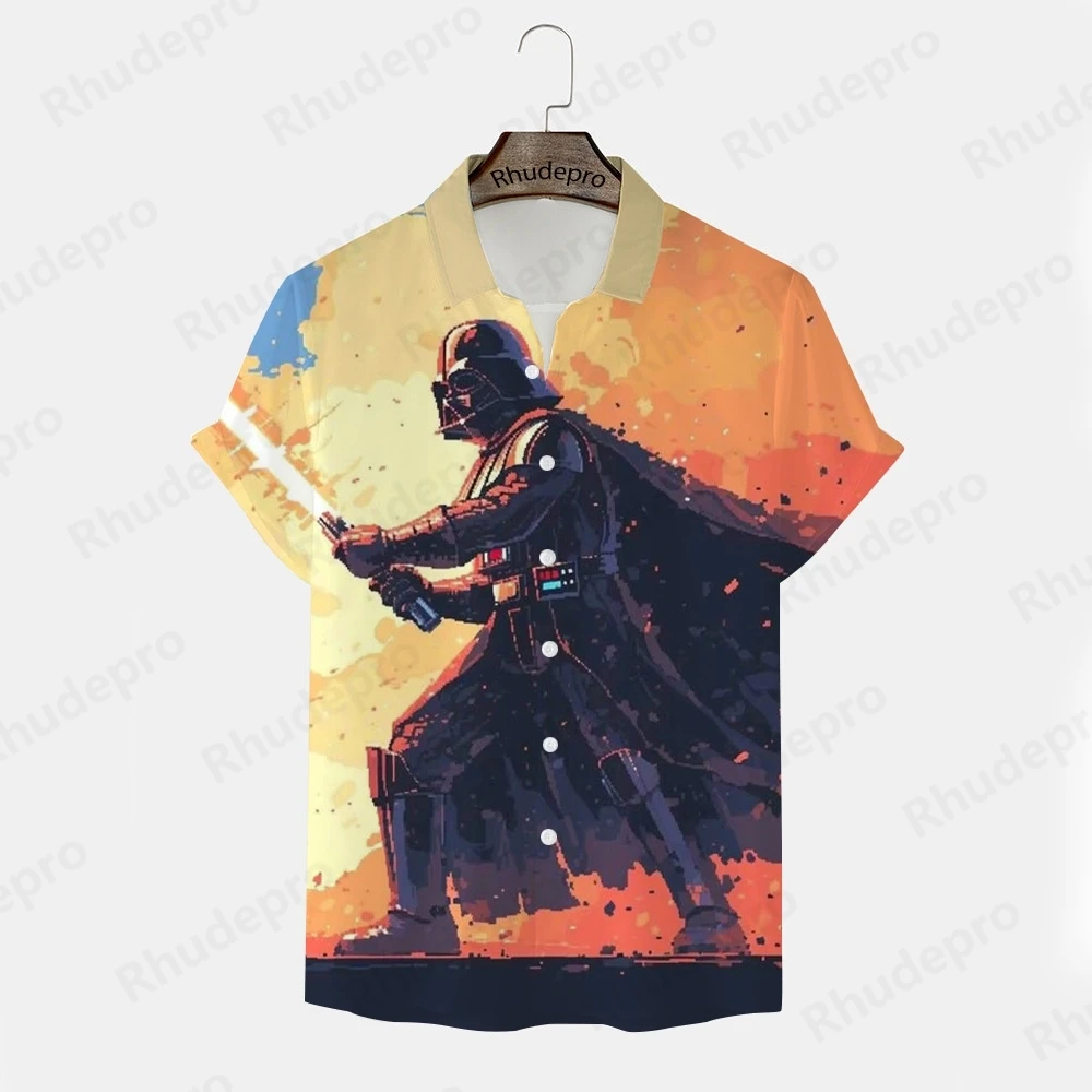 

2025 Casual Stormtroopers Darth Vader Summer Shirts Men Women Hawaiian Short Sleeve Shirt Casual Boys Clothes Girls Fashion