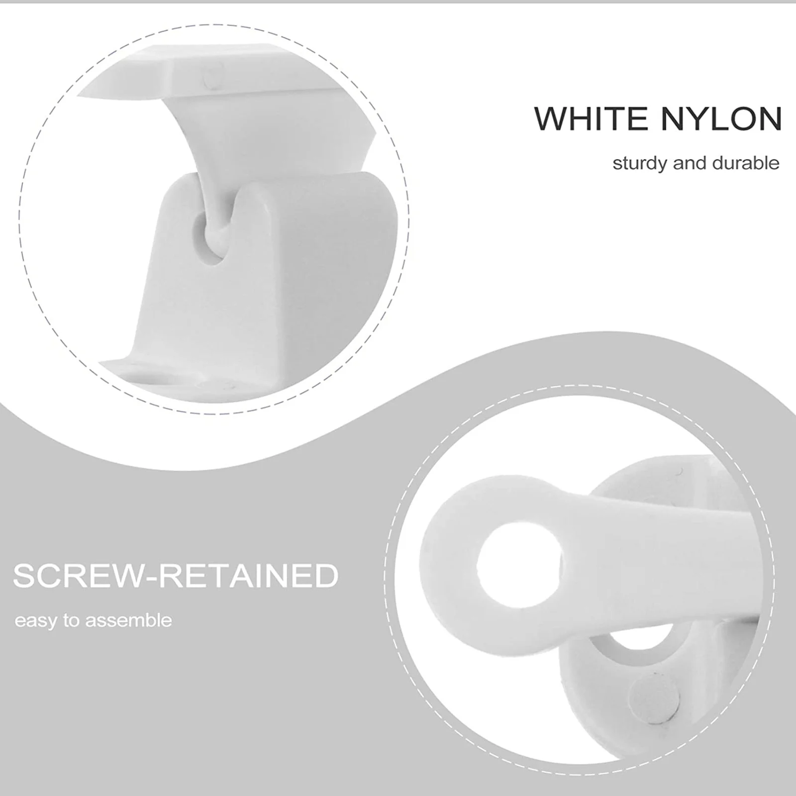 

1set Caravan RV Door Retainer Stopper Resile Nylon Catch Stay Limiters Camping Push Catch Holder Camper Motorhome Boat Trailer