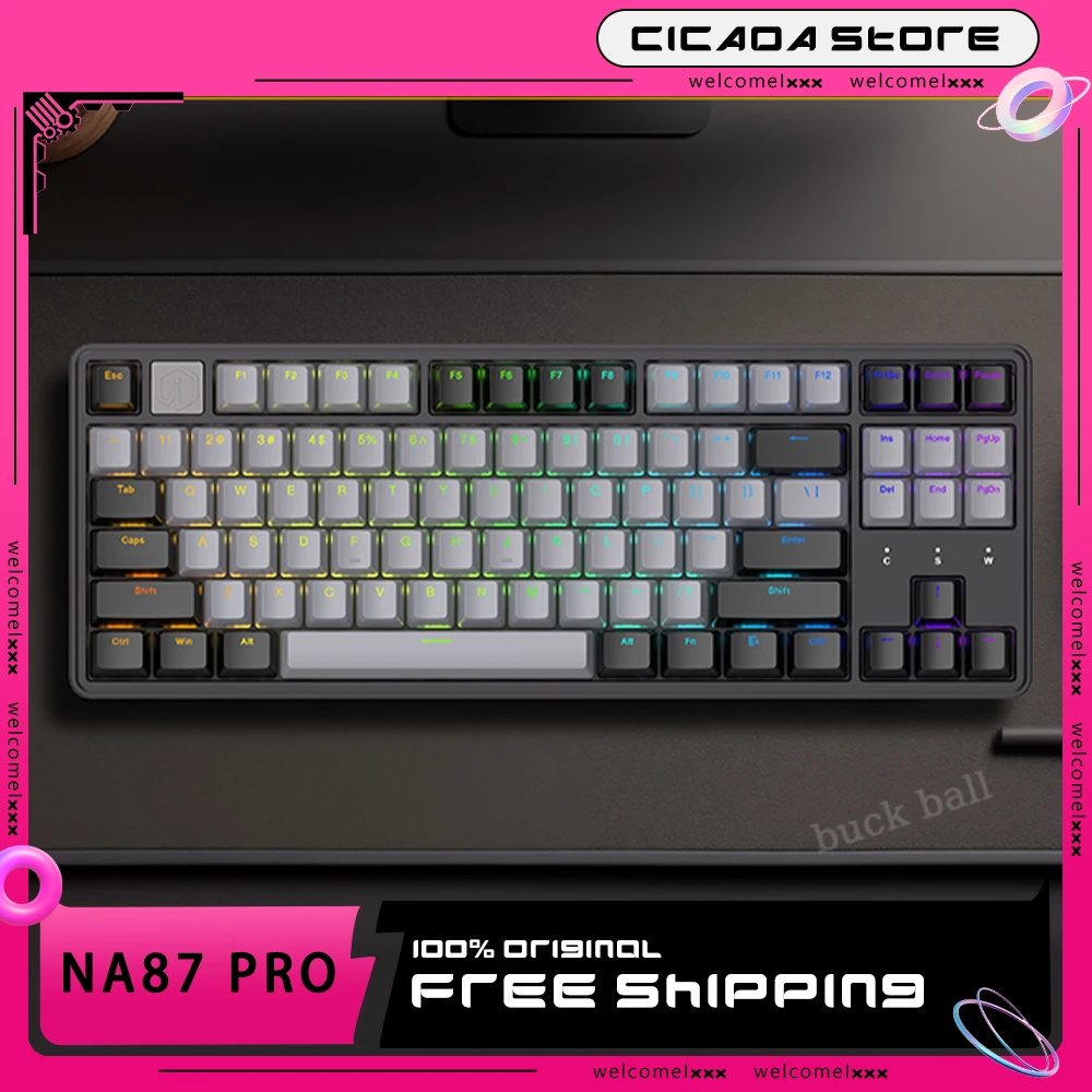 Irok Na87pro Gaming Mechanical Keyboard Magnetic Switch Keyboards 8000hz Rt0.02mm Custom Wired Keyboard Valorant Gamer Accessory