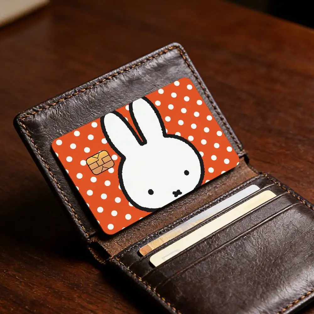 Cartoon-Hasenmotiv, süßes M-Miffy N-Nijntje-Design, exquisite Kartensticker für Debit-, Kredit- und Bankkarten, Schutzhülle, Geschenk für Schüler. – Detail 5