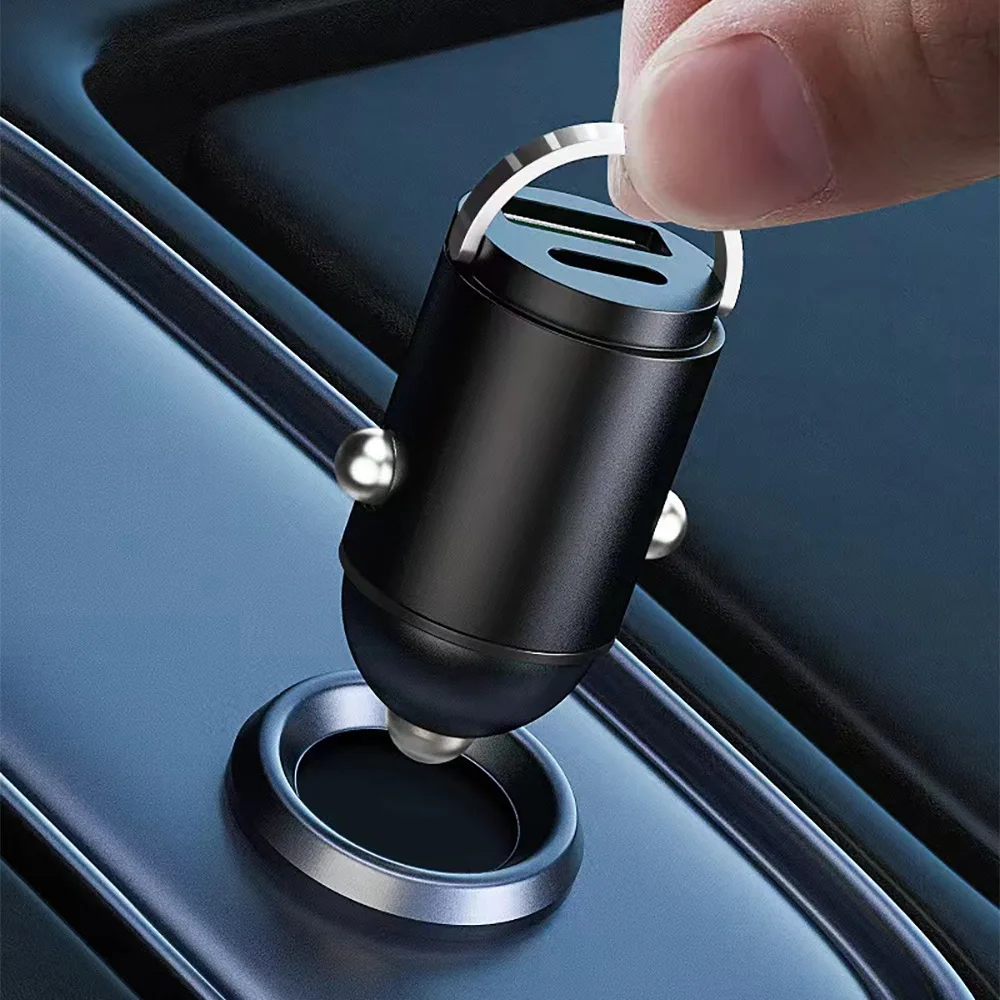 

Car Charger 100W Super Fast Charger Mini Invisible Car Charger Car Cigarette Lighter One-To-Two Conversion Plug