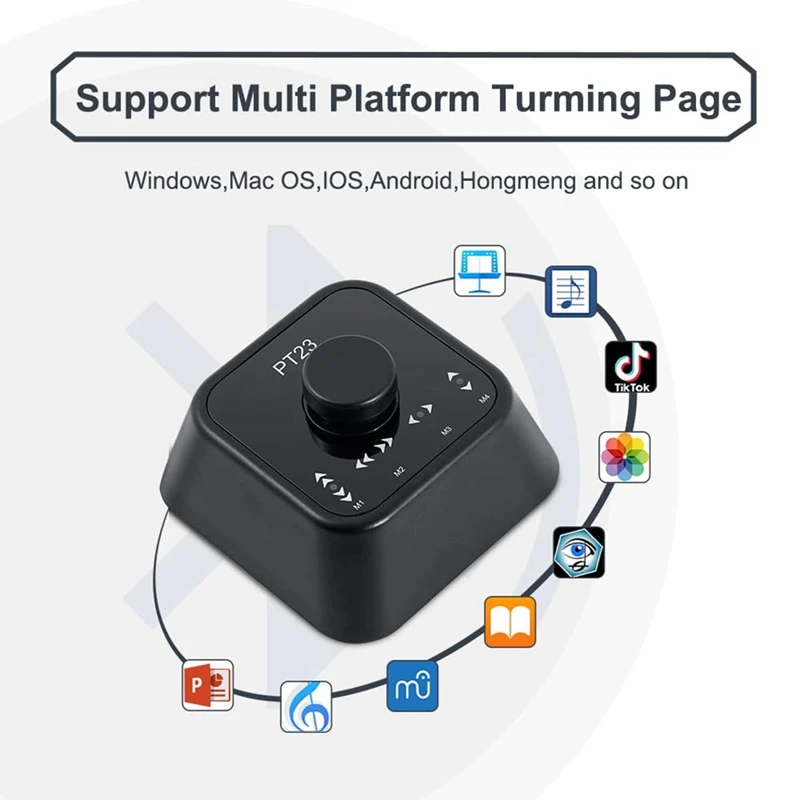 Bluetooth Wireless Page Turner Rechargeable Customize Foot Switch Pedal For Phone Electronic Music Scores E-Books Easy Install