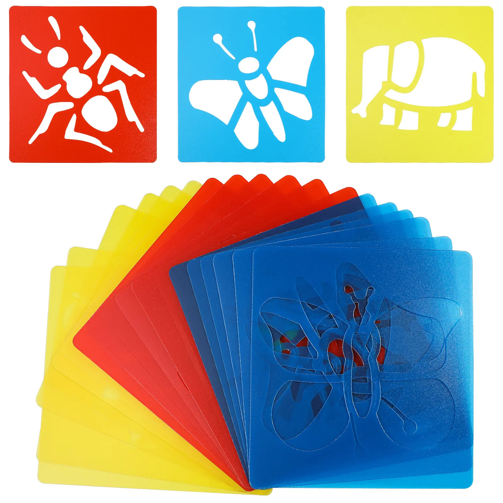 conjunto-de-estenceis-de-animais-reutilizaveis-para-pintura-em-paredes-papel-e-pisos-formas-de-dinossauro-borboleta-e-caracol-facil-de-limpar-e-plano