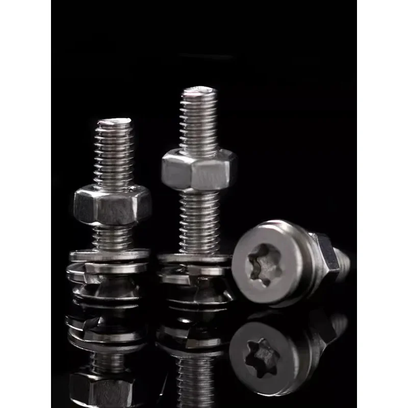 

316 Stainless Steel Six Lobe Flat Head Screws & Nuts Assortment M3-M8