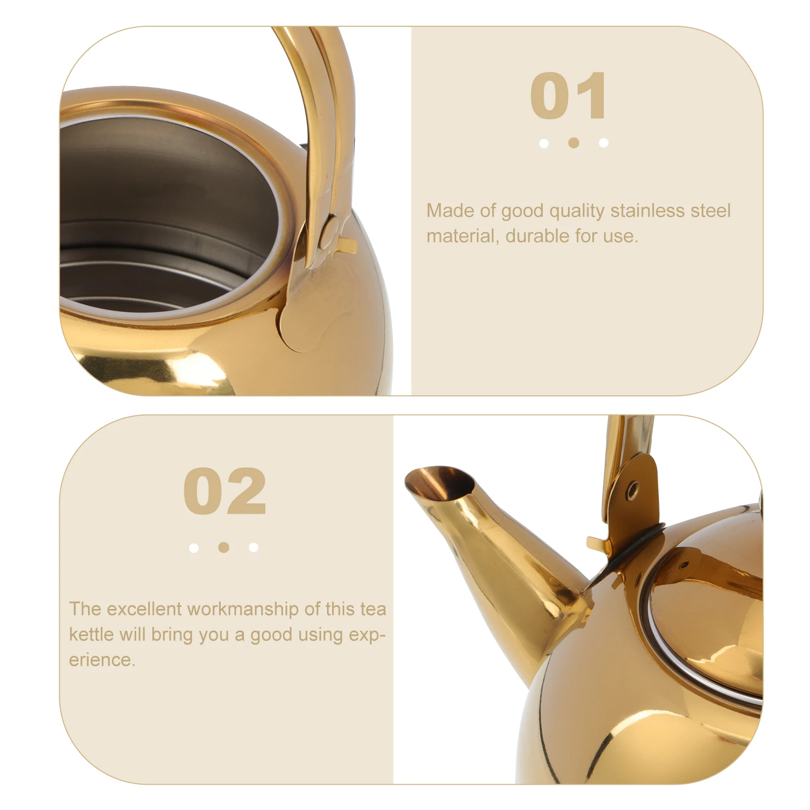 

Чайник из нержавеющей стали, кухонный чайник для дома, термостойкий ситечко, чайник, подходит для индукционной газовой плиты