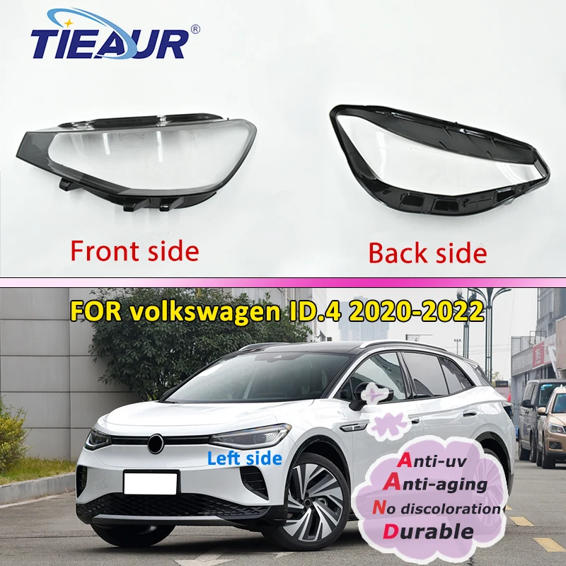 

TIEAUR Car Front Headlight Glass Lens Cover For Volkswagen ID4 2020 2021 2022 Auto Spare Parts Transparent Headlamp Lampshade