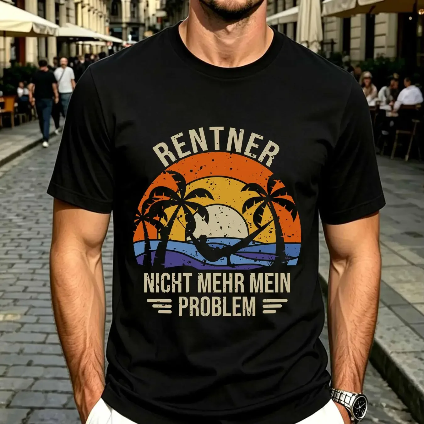 washed T Shirt Rentner Rente Nicht mehr mein Problem Renteneintritt Geschenk Rentnerin Mann Ruhestand long or short sleeves
