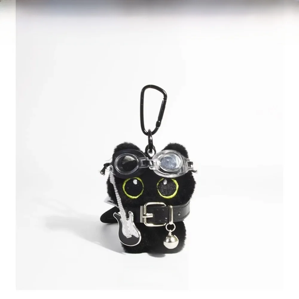 New Scarf Black Cat Plush Doll Keychain Camera Shoulder Bag Doll Bag Pendant Car Key Ring School Bag Decoration - view 2