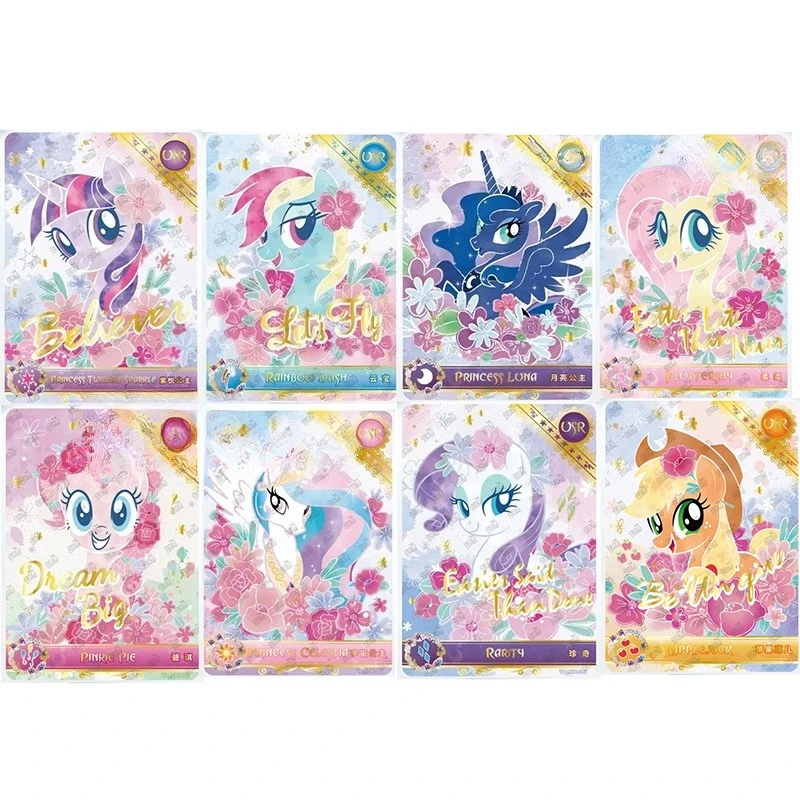 Kayou My Little Pony Rainbow Edition Trading Card USR XR Single Character Cards Pinkie Pie Fluttershy Rainbow Dash for Pony Fans