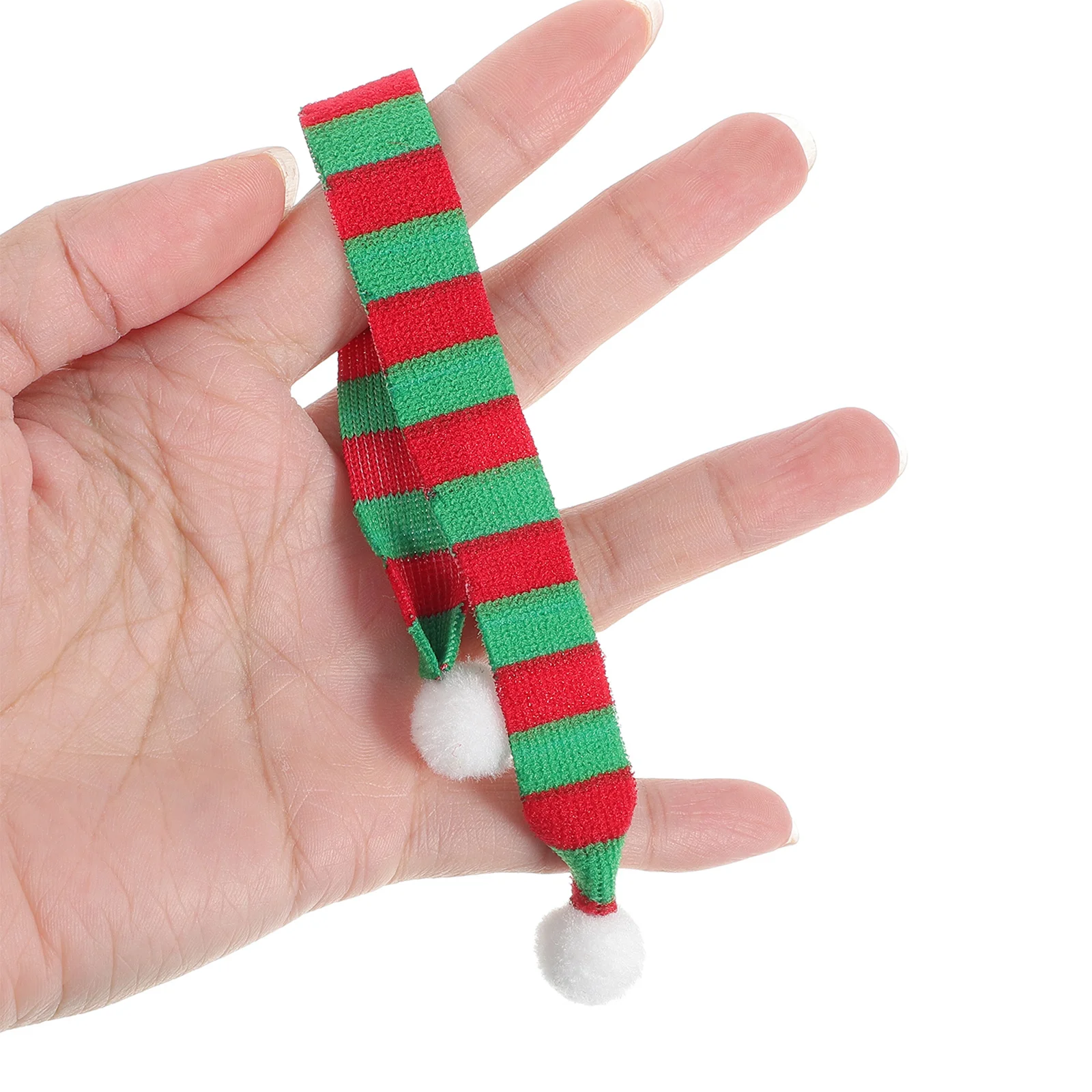 

40Pcs Mini Christmas Knitting Scarf for Crafts Snowman Ornaments Tree Decoration Holiday DIY Art Supplies Festive Decorations