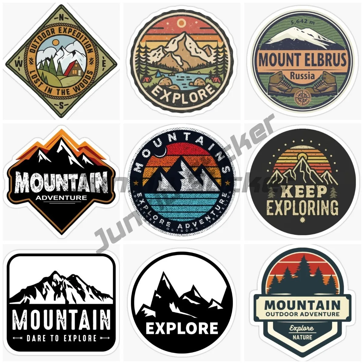 Mountain Expedition Travel Car Sticker Never Stop Exploring Decal JDM Off-road Rear Windshield Trunk Decoration Funny Car Sign