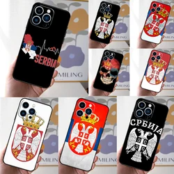 Flag of Serbia Serbian Phone Case For iPhone 16 15 11 13 12 14 Pro Max Mini X XR XS 7 8 Plus Soft Cover