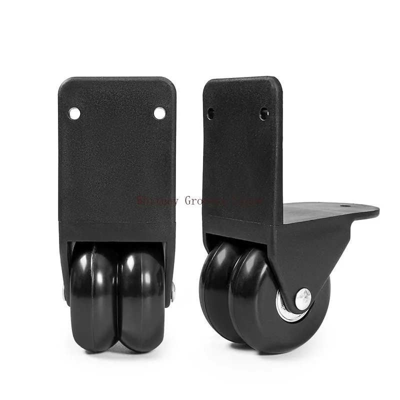 2X Replacement Luggage Wheel Double Row Roller Load Bearing Directional Suitcase Mute Wheels DIY Parts for Office Outdoor Travel