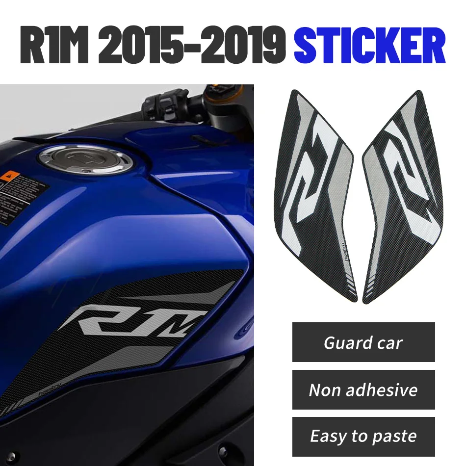 

Fit for YAMAHA 2015 - 2022 YZF-R1 R1S R1M Motorcycle Tank Traction Side Pad Gas Fuel Knee Grip Decal YZF R1 2016 2017 2018 2019