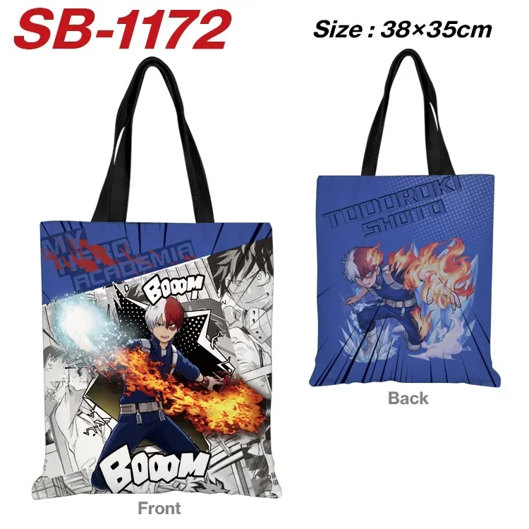 Anime My Hero Academia Duke Izuku Bakugou Shouto Cartoon Casual Hand Shoulder Bag Students Portable Storage Shopping Bag