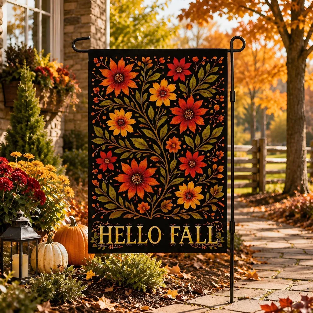 12x18 Inch Halloween Garden Flags Halloween Party Supplies Double Sided Fall Garden Flag Fade Resistant Weather Resistan