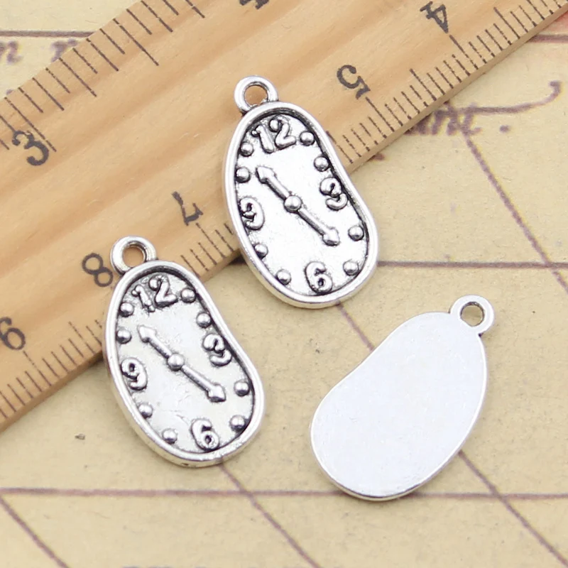 20pcs Charms Time Clock Watch 23x13mm Tibetan Silver Color Pendants Antique Jewelry Making DIY Handmade Craft