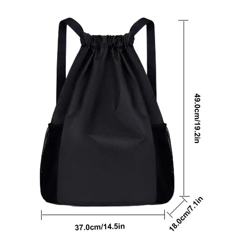 Esportes drawstring mochila saco de corda sackpack com grande capacidade ginásio nadar praia saco de esportes para mulher e homem para segurar diariamente