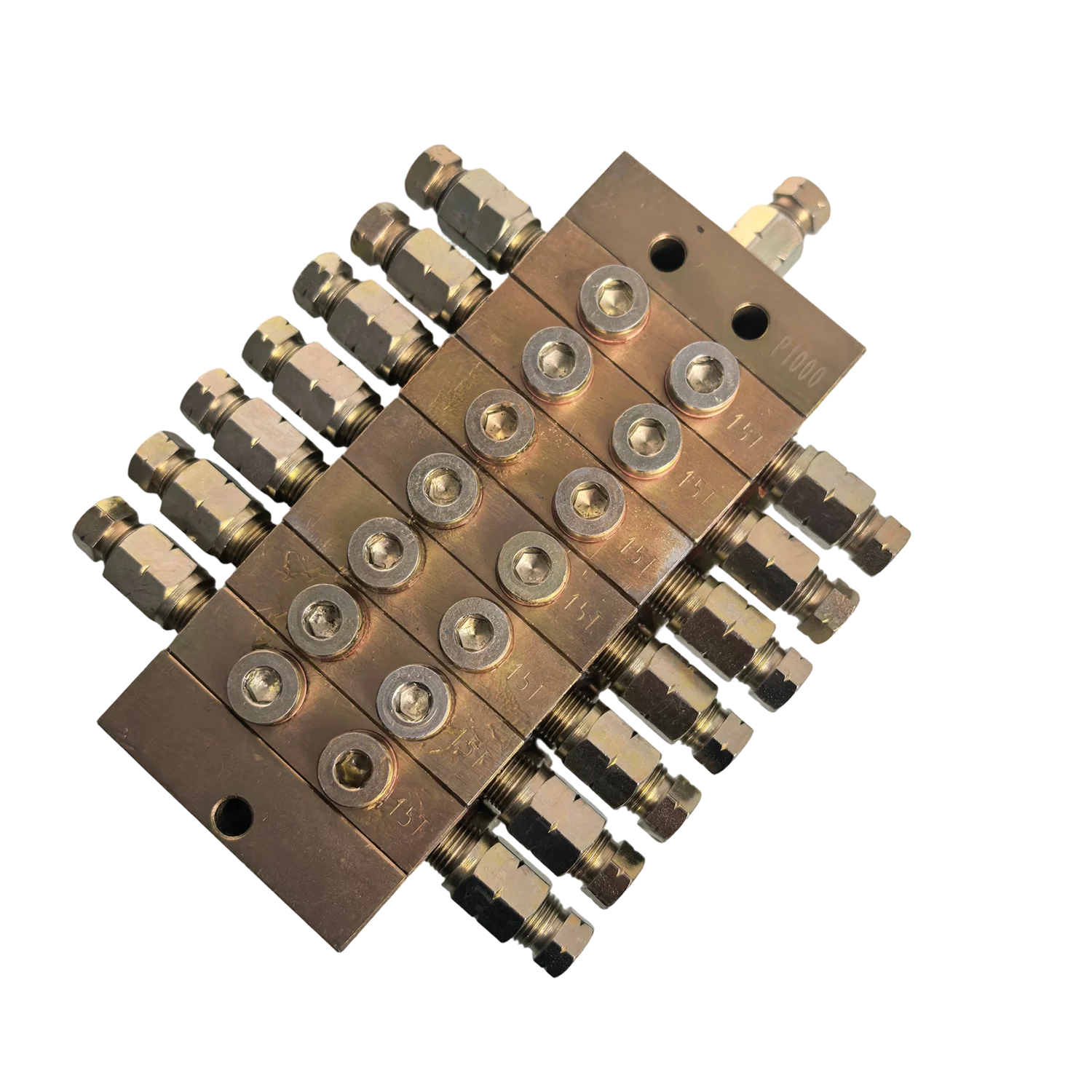 14 Outlet Progressive Modular Distributor 0.08-0.64ml/cyc 16MPa for Grease & Oil, Centralized Lubrication System