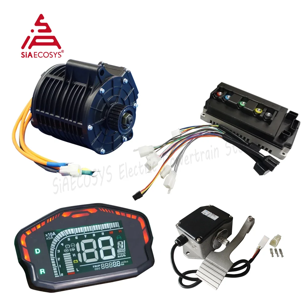 

QS MOTOR 3000W Mid Drive Motor Power Train Kits 72V 100kph With EM150SP Controller For Electric Vehicle By Foot