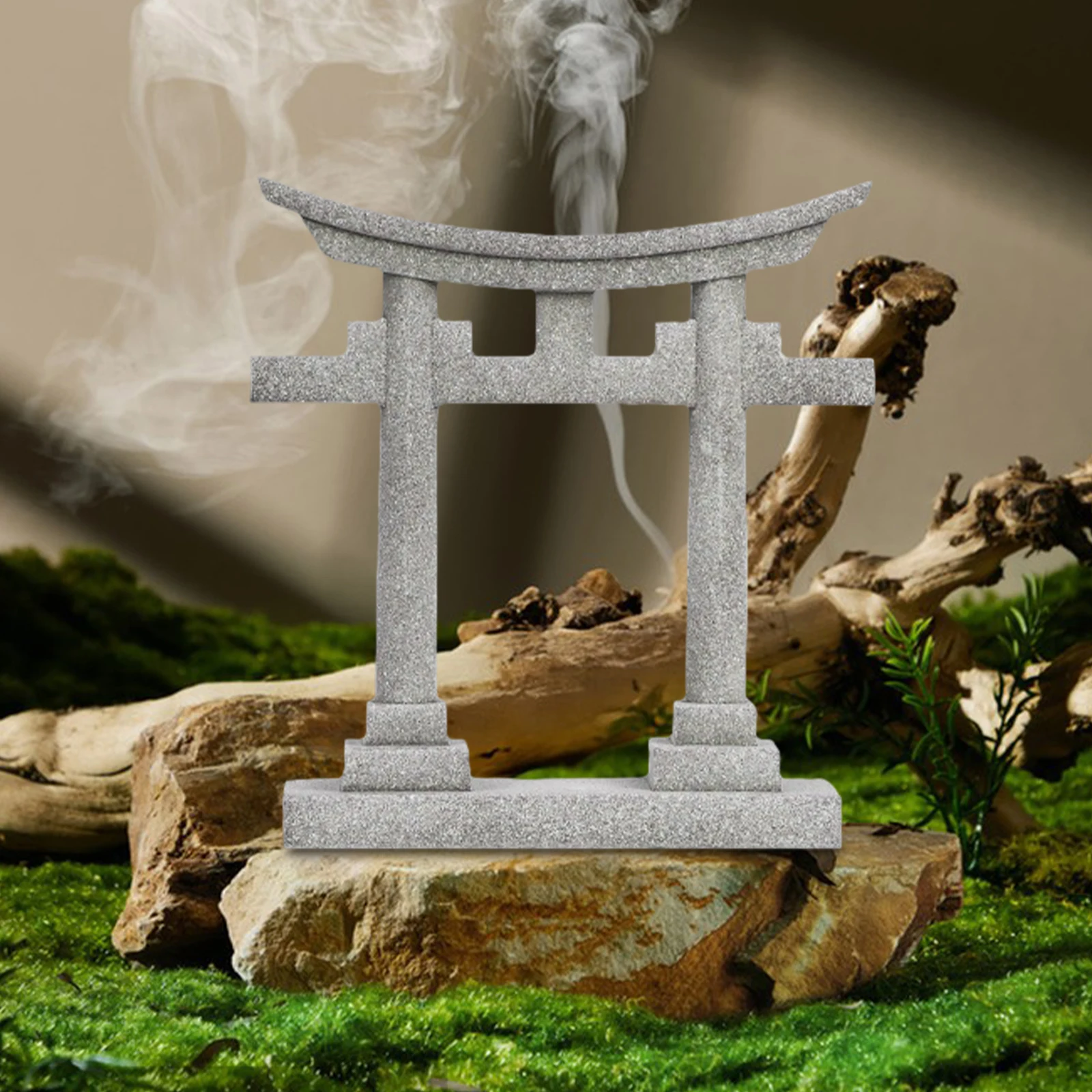 Estatua en miniatura de puerta Torii japonesa, adorno de paisaje, piedra de imitación para decoración de Acuario, accesorios de paisajismo