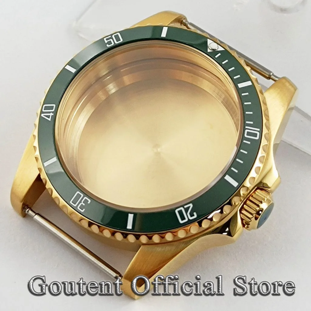NONE Goutent 36mm Saphirglas Uhrengehäuse schwarz Keramik gmt Uhr Lünette passen nh34 nh35 nh36 eta2824 pt5000 miyota 8215 821a Uhrwerk 4
