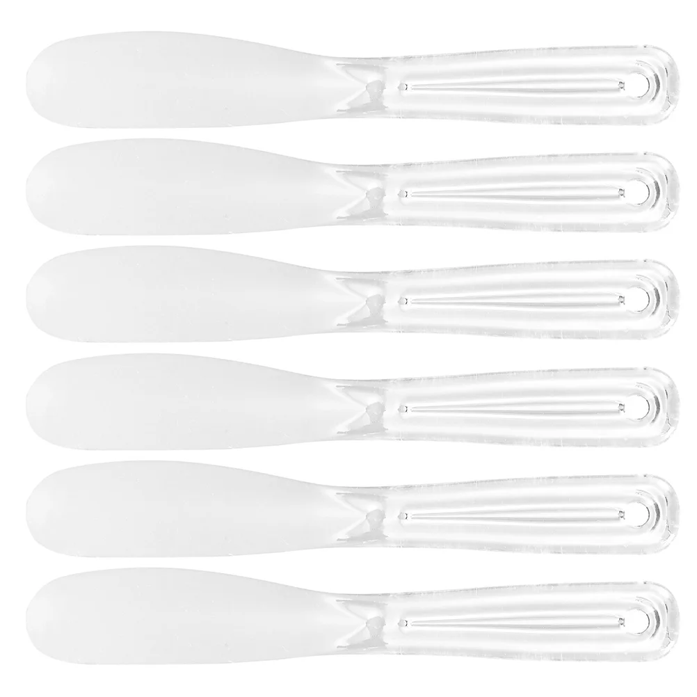 6 pezzi spatole per trucco set di cucchiai per crema per il viso spatola per bordi lisci per applicazione di gel per crema maschera portatile essenziale da viaggio