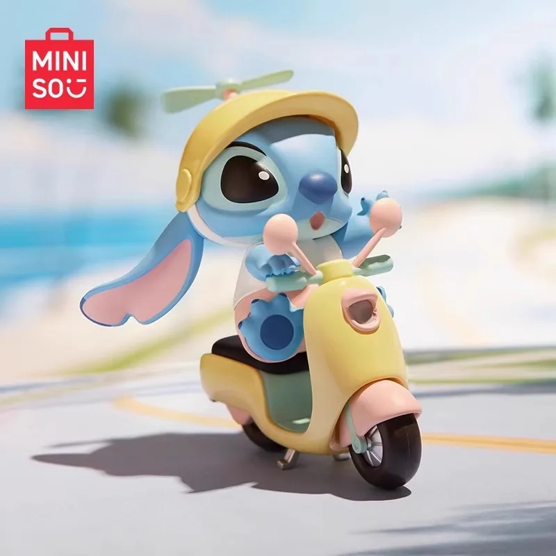 6pcs Miniso Disney Cartoon Cute Stitch Interstellar Baby Travel Series Blind Box Handmade Desktop Ornament Girl'S Heart Gift