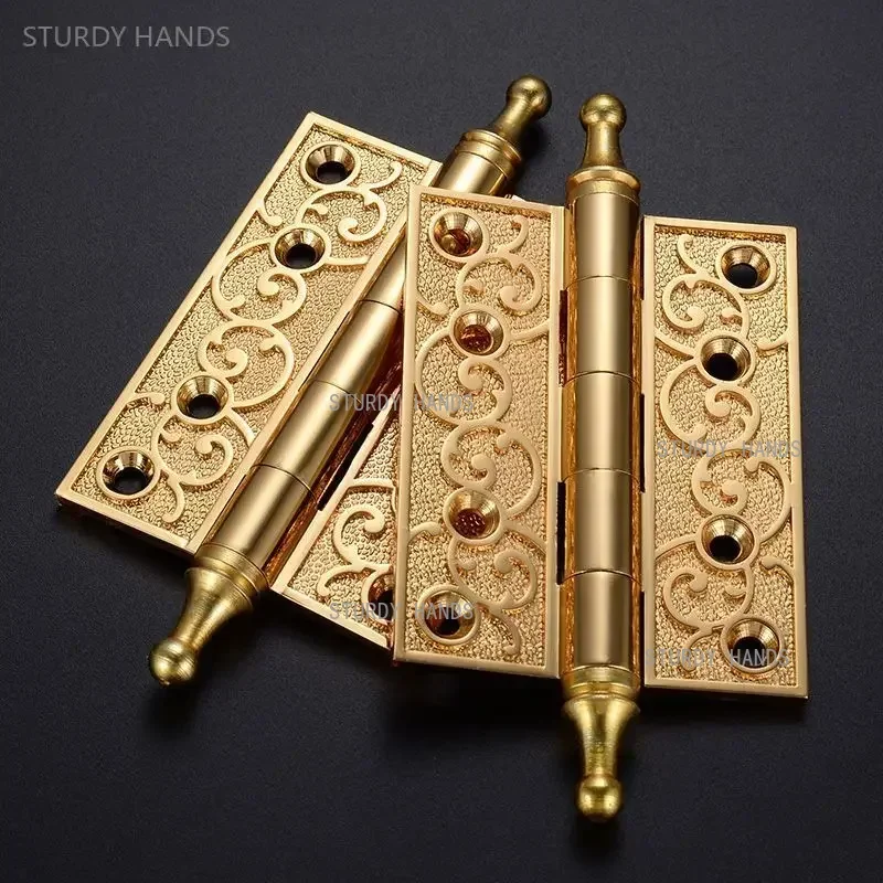 

2 шт. латунные резные петли, аксессуары для бытовой техники, аксессуары для замков, старый стиль, дверные и оконные петли, дверные петли для ванной комнаты