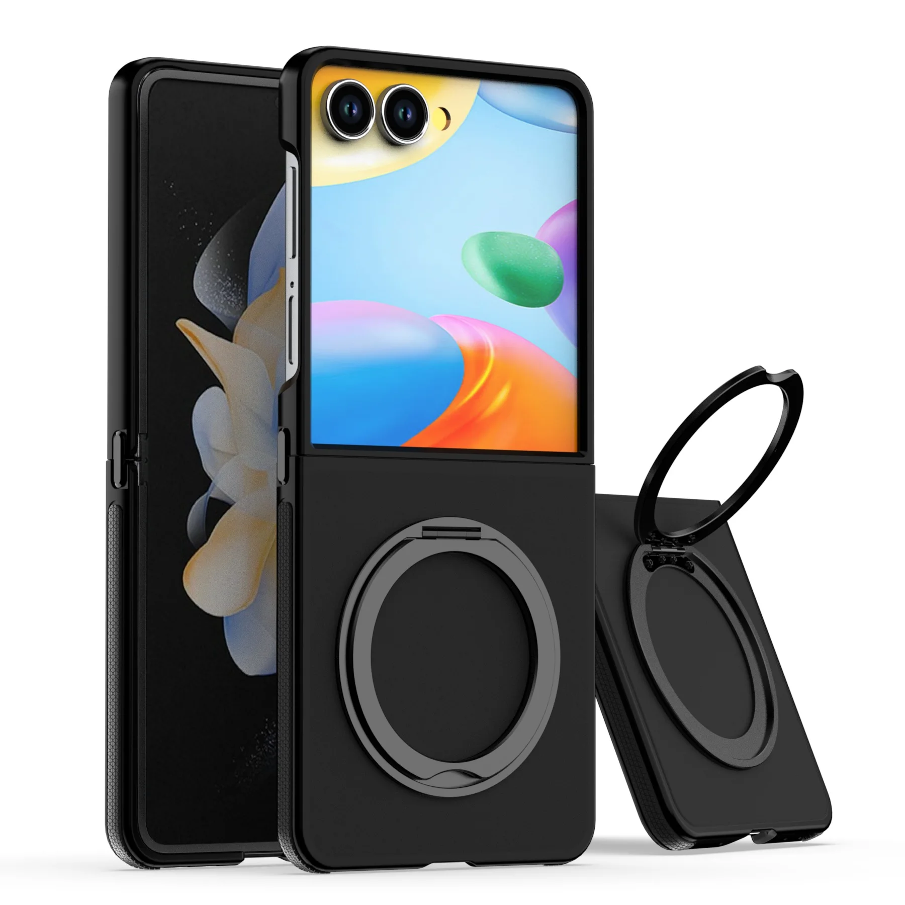 

case for Samsung Z Flip 7 360 magnetic stand protective cover full coverage Wireless Charging Shock Proof Anti-Fingerprint plain