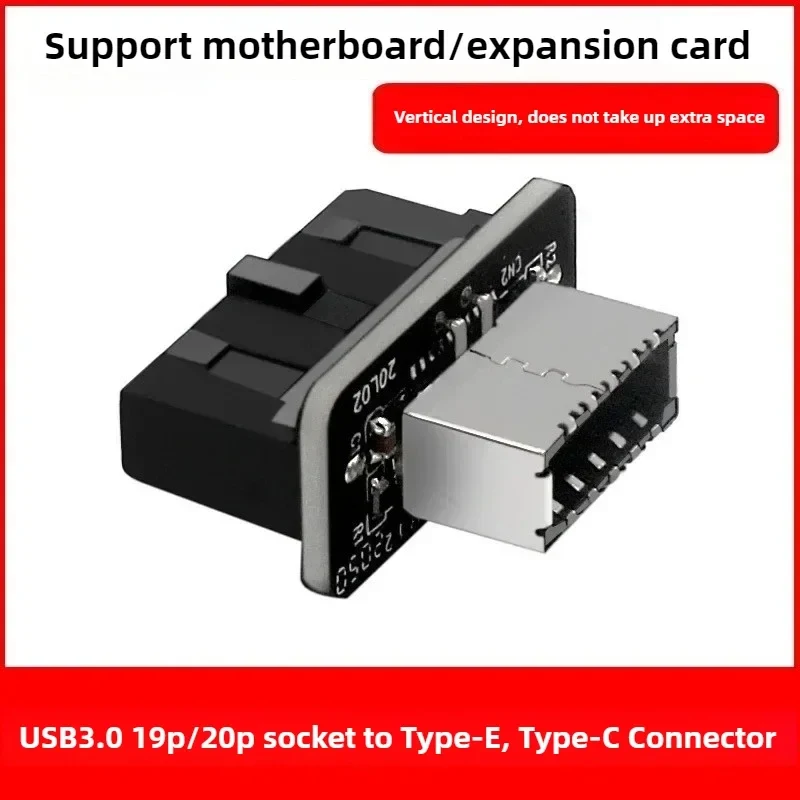 Type C to USB 3.0 19 Pin Adapter Internal Vertical Header Splitter for Type-C Motherboard Front Panel