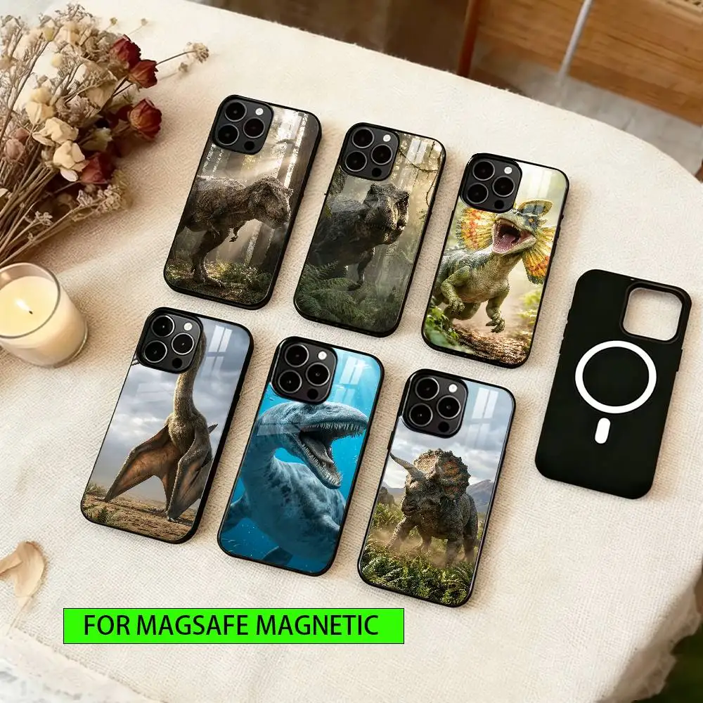 

Dinosaur Phone Case For iPhone17,16,15,14,13,12,11 Plus,Pro Magnetic with Magsafe Wireless Charging