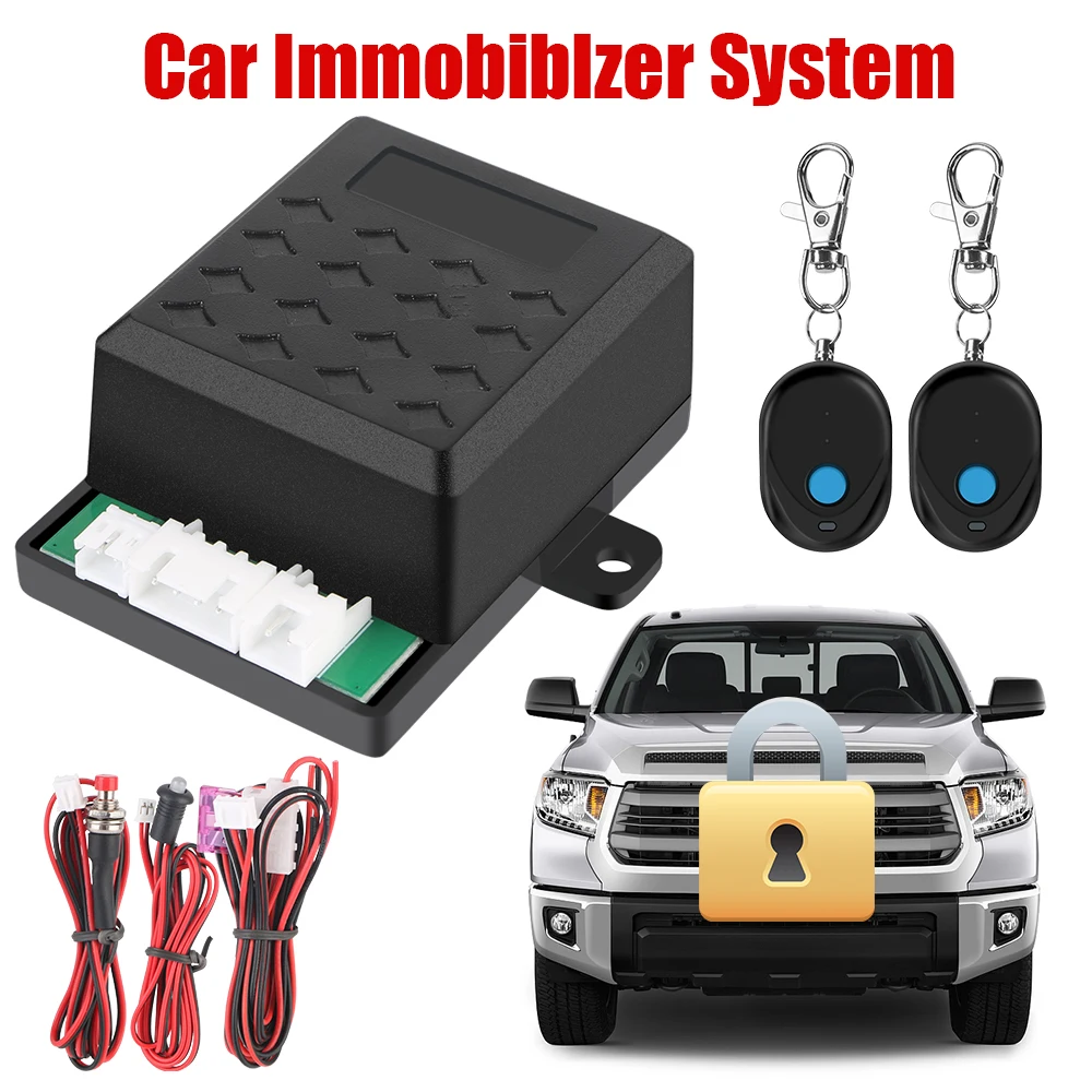 12V Car Alarm Systems Auto Unlock Immobilizer Device Keyless Access System Anti-Hijacking Intelligent Circuit Cut Off Kit