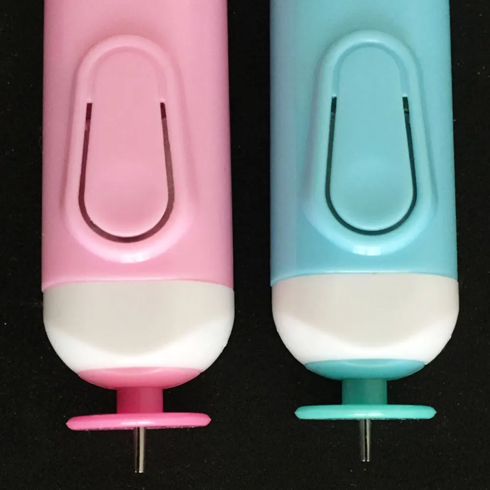 

Stainless Steel Winder Pen Electric Quilling Paper Tool Sky Blue ABS Material Lightweight Portable No Extra Power Needed