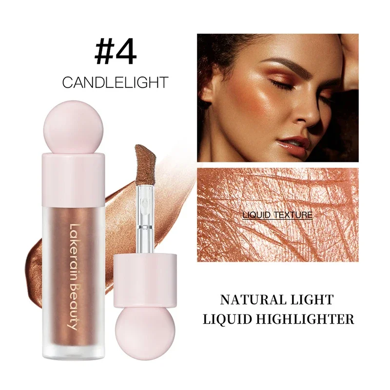 7.5Ml Vloeibare Highlight Make-Up Waterdichte Gezichtscontouren Bronzer Make-Up Natuurlijke Verhelderende Body Illuminator Cosmetica Voor Vrouwen