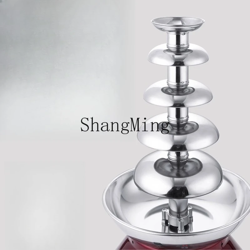 ZYY fünfschichtiger automatischer Haushalts-Sprühturm aus Schokolade, kommerzieller Hochzeitssaal, Schokoladenparty-Wasserfall