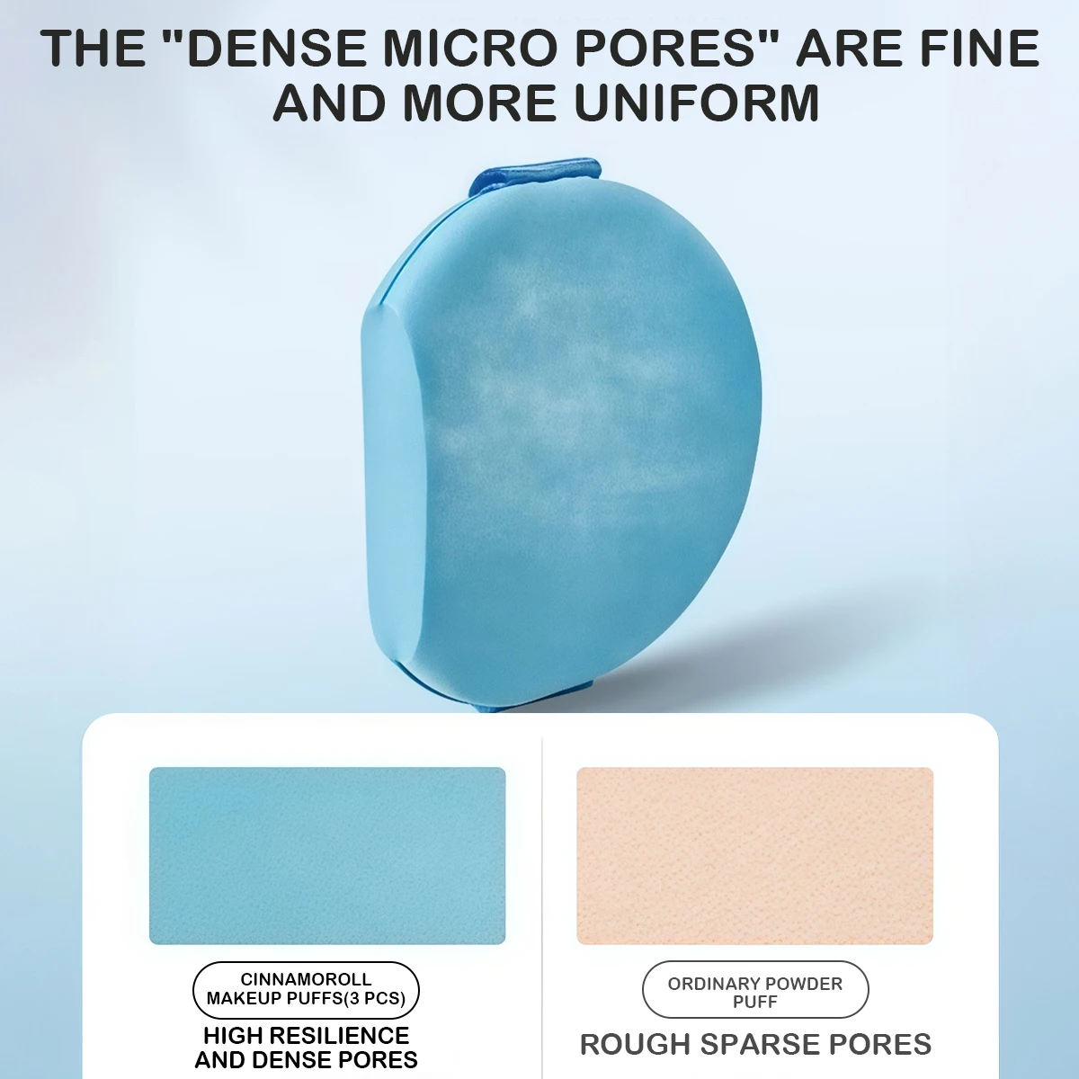 صندوق تخزين الحلوى MINISO GMBH Cinamoroll حزمة مجموعة منتفخة البودرة 3 سهلة الاستخدام للاستخدام المزدوج الرطب والجاف