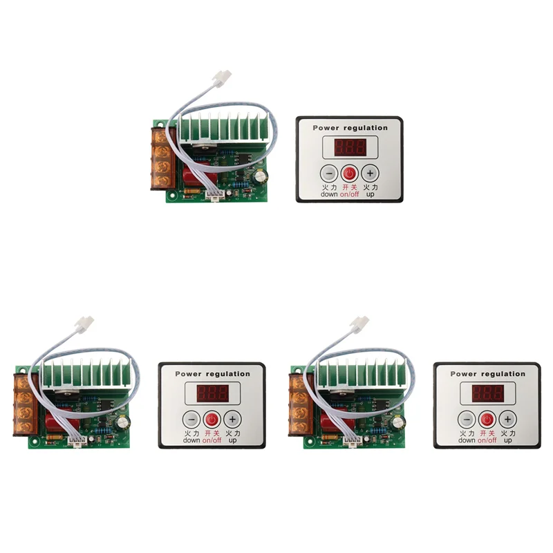 

ABUH-3X 4000W AC SCR Voltage Regulator Dimmer Electric Motor Speed Temperature Controller For Water Heater Motors With Switch
